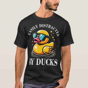 Einfach abgelenkt von Enten Hübsche Jungen Gummien T-Shirt