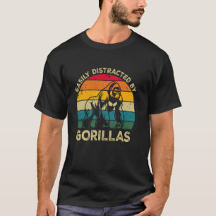 Einfach abgelenkt von Gorillas, lustiger süßer Gor T-Shirt