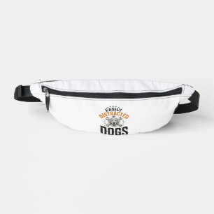 Einfach abgelenkt von Hunden Vintage Hundeliebhabe Bauchtasche