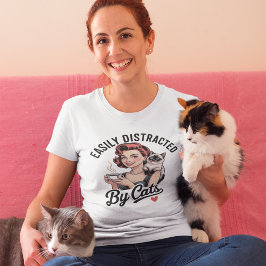 Einfach abgelenkt von Katzen T-Shirt