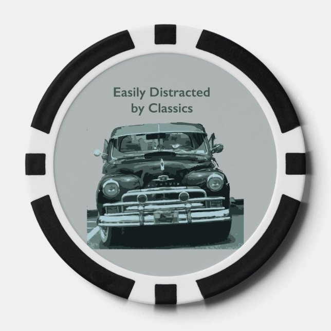Einfach abgelenkt von Klassikern Pokerchips (Vorderseite)