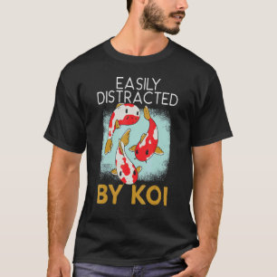 Einfach abgelenkt von Koi Japanischer Koi Karpfen T-Shirt