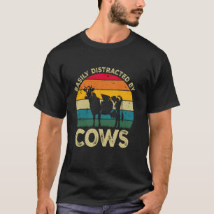 Einfach abgelenkt von Kühen, Lustige süße Kuhliebh T-Shirt