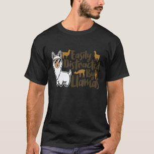 Einfach abgelenkt von Lamas Süßes Tier Für Männer T-Shirt