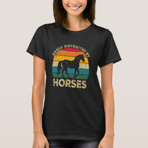 Einfach abgelenkt von Pferden, Lustige süße Pferde T-Shirt