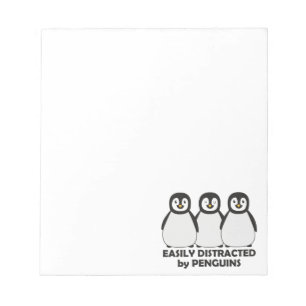 Einfach abgelenkt von Pinguinen Notizblock