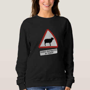 Einfach abgelenkt von Schafhirten Schäfer Wolle Sweatshirt