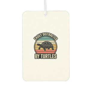 Einfach abgelenkt von Schildkröten Vintage Grafik- Autolufterfrischer