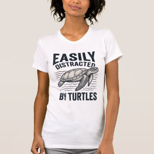 Einfach abgelenkt von Schildkröten Vintage-Shirt-D T-Shirt