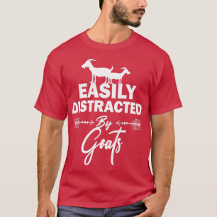 Einfach abgelenkt von Ziegen Lustige Tier Ziegenli T-Shirt