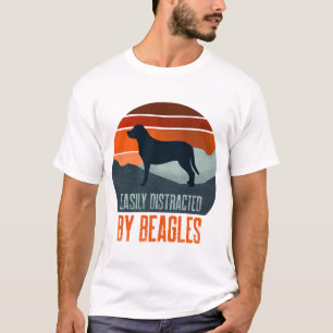 Einfach Ablenkbar Durch Beagle-Hunde Spaziergang T-Shirt