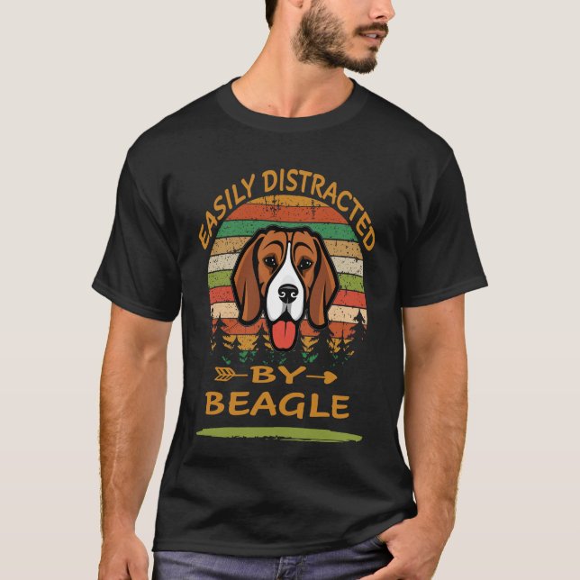 Einfach ablenkbar durch Beagle T-Shirt (Vorderseite)
