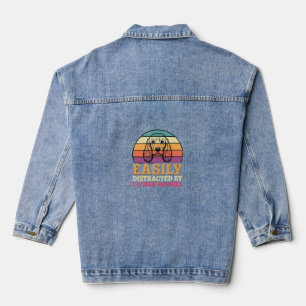 Einfach ablenkbar durch Cocker Spaniel Retro Hund Jeansjacke