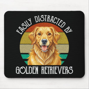 Einfach Ablenkbar Durch Golden Retriever Mousepad