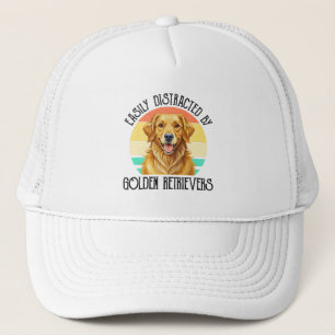 Einfach Ablenkbar Durch Golden Retriever Truckerkappe