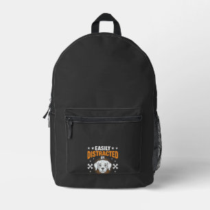 Einfach ablenkbar durch Hunde Bedruckter Rucksack