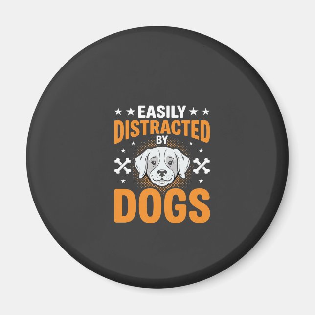 Einfach ablenkbar durch Hunde Magnet (Vorne)