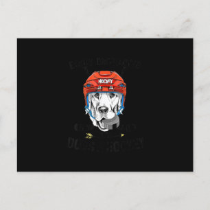 Einfach ablenkbar durch Hunde und Hockey Feiertagspostkarte