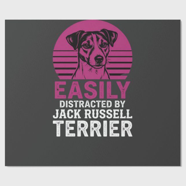 Einfach ablenkbar durch Jack Russell Terrier Geschenkpapier (Flach)