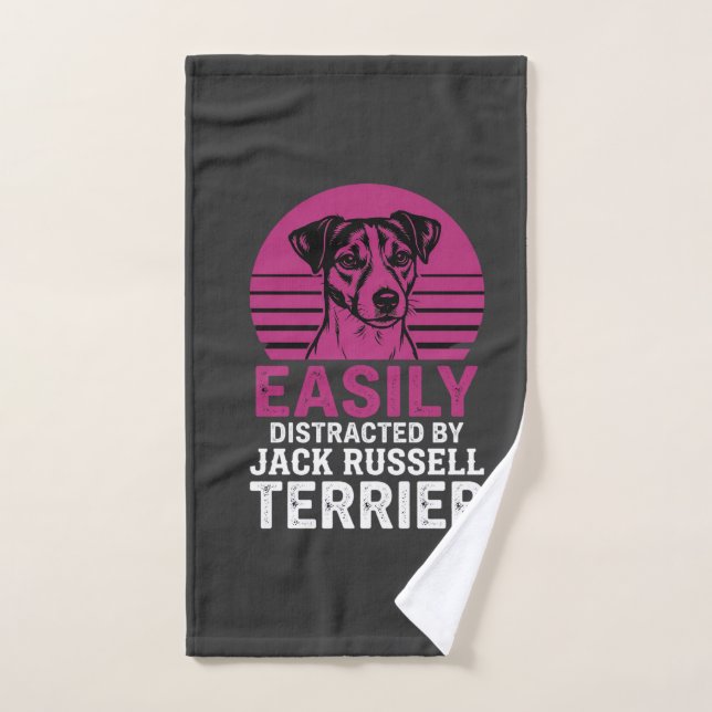 Einfach ablenkbar durch Jack Russell Terrier Handtuch (Handtuch)