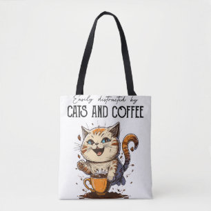 Einfach ablenkbar durch Katzen und Kaffee Katzenli