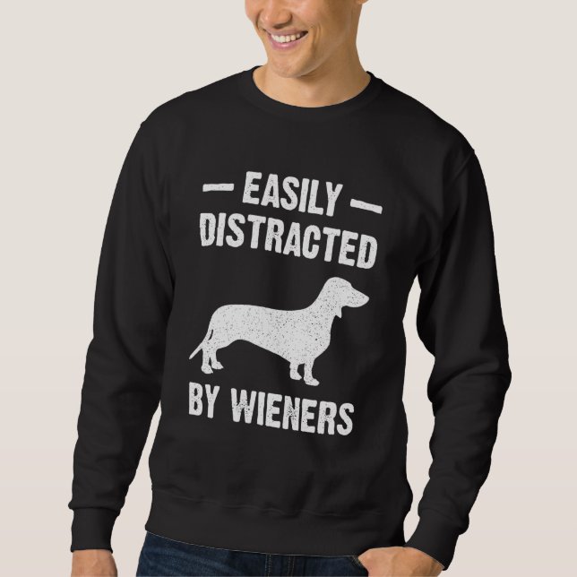 Einfach Ablenkbar Durch Würstchen Meine Schöne Hun Sweatshirt (Vorderseite)