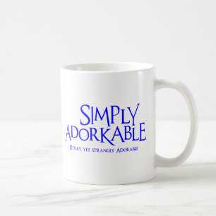 Einfach Adorkable, blau Kaffeetasse