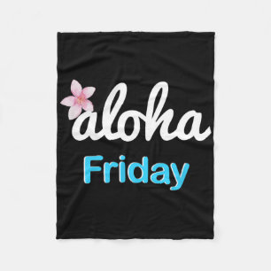 Einfach Aloha Freitag' Plumeria Hawaiian Urlaub Lu Fleecedecke