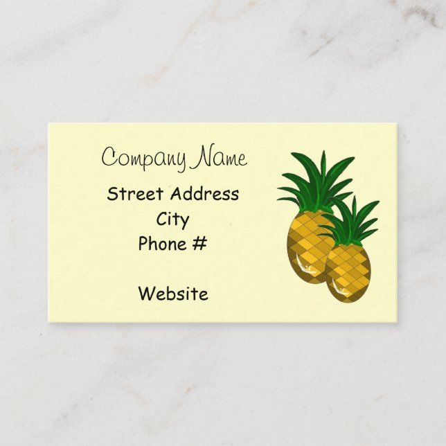 Einfach Ananas Visitenkarte (Vorderseite)