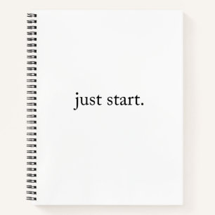 Einfach anfangen Inspirierendes Zitat Spiralblock Notizbuch