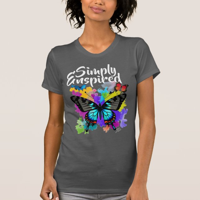 Einfach angespired Butterfly T-Shirt (Vorderseite)