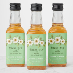 Einfach anpassbare Mini-Hochzeitsfeier Alkoholflaschenetikett