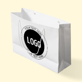 Einfach anpassbarer Text & Ihr Logo oder Bild Große Geschenktüte