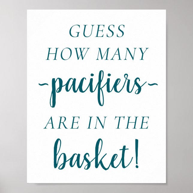 Einfach Aquamarin wie viele | Dark Green Guessing  Poster (Vorne)