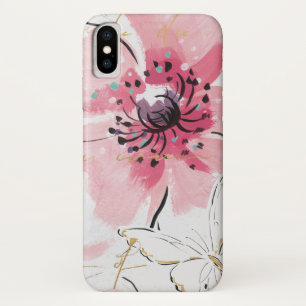 Einfach Aquarell des Rosa-  mit Blumen Case-Mate iPhone Hülle