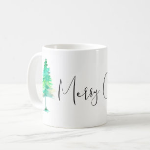 Einfach, Aquareller Weihnachtsbaum, kundenspezifis Kaffeetasse