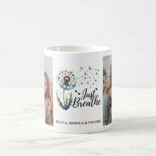  "Einfach Atmen" Löwenzahn-Fotomug Kaffeetasse