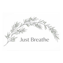 Einfach Atmen Minimalistischer Botanischer Poster