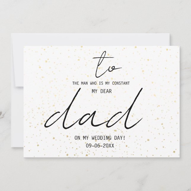 Einfach auf meinen Vater am Tag der Hochzeitsnahru (Vorderseite)