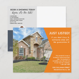 EINFACH AUFGELISTETES Orange Foto Real Anwesen Mar Einladung