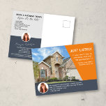 EINFACH AUFGELISTETES Orange Foto Real Anwesen Mar Postkarte<br><div class="desc">Erhöhen Sie Ihr Markenbewusstsein und generieren Sie neue Leads mit dieser JUST LISTED Real Anwesen Marketing Postcard. Die Vorteile, diese an Ihr Bauerngebiet zu schicken, sind dreifach. 1. Vielleicht finden Sie Ihren potenziellen Käufer. 2. Andere Agent werden über Ihre Liste informiert, damit sie sie ihren Käufern zeigen können. 3. Leute,...</div>