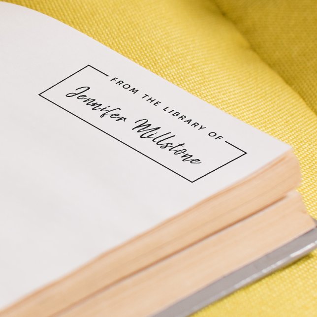 Einfach aus der Bibliothek mit handgeschriebenem S Permastempel (Von Creator hochgeladen)