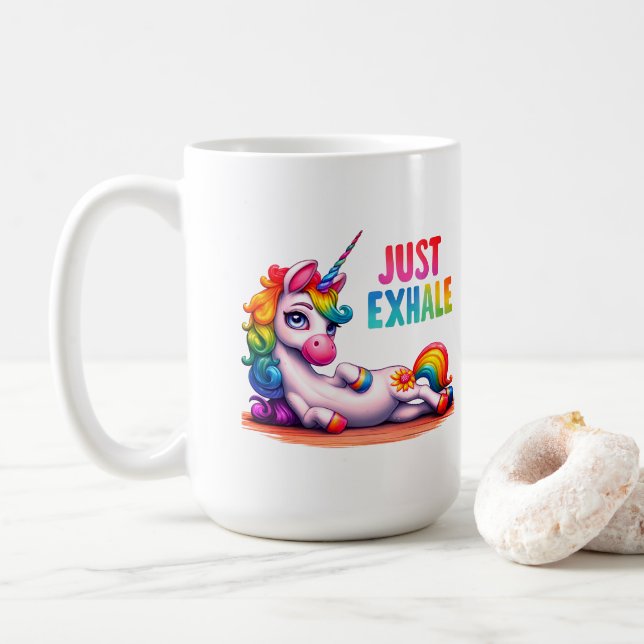 Einfach Ausatmen Kaffeetasse (Mit Donut)