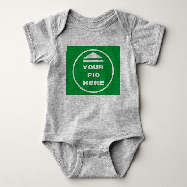 EINFACH! Baby Jersey Bodysuit - Heather Gray - Cus Strampler (Vorderseite)