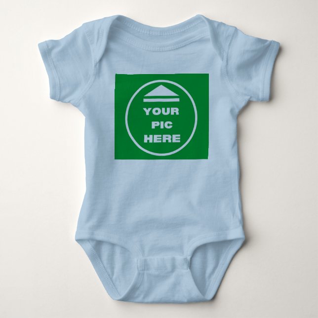 EINFACH! Baby Jersey Bodysuit - Light Blue - Custo Strampler (Vorderseite)