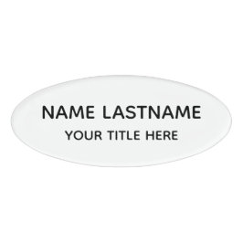 Einfach Basic Minimal Weiß Modern Schwarz Titel Namenschild