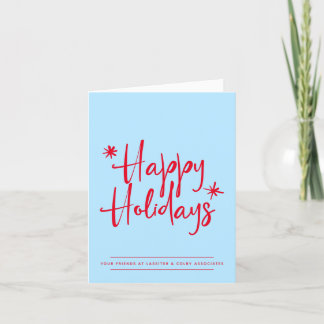 Einfach bearbeitbare Farbe Happy Holidays Business Feiertagskarte