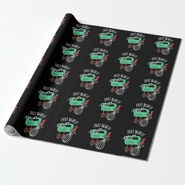 Einfach Beat It Lustiger Backpunsch Dunkler Hinter Geschenkpapier (Ungerollt)