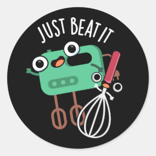 Einfach Beat It Lustiger Backpunsch Dunkler Hinter Runder Aufkleber
