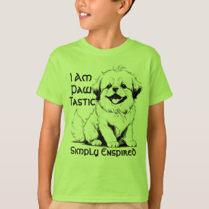 Einfach begeistert bin ich Paw-Tastic ShihTzu Kids T-Shirt